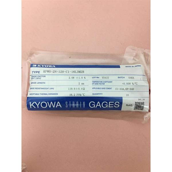 日本KYOWA超大箔式應變片KFEM-10-120-C1-16 L15C3S