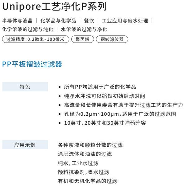 日本開滋KITZ PP 平膜褶式濾芯P70TP04V-8