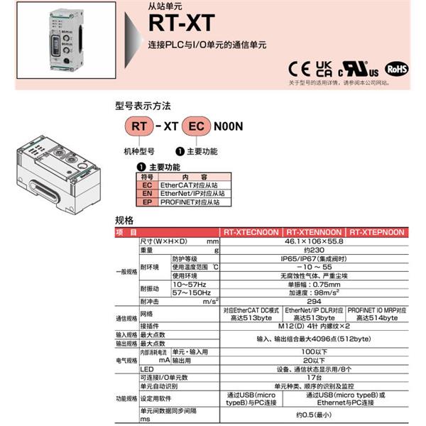 CKD喜開理遠程I/O單元RT-F1A0L······0K